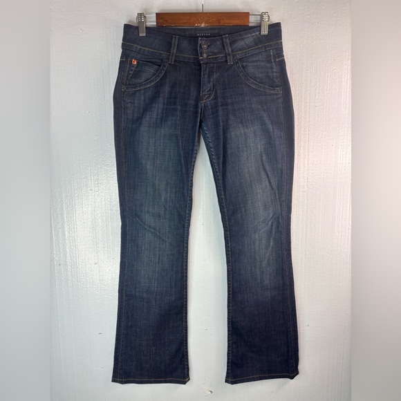 Hudson Jeans 30x30 Indigo Blue Flare Low-Rise Denim Jeans Style W170DHA - Picture 1 of 13